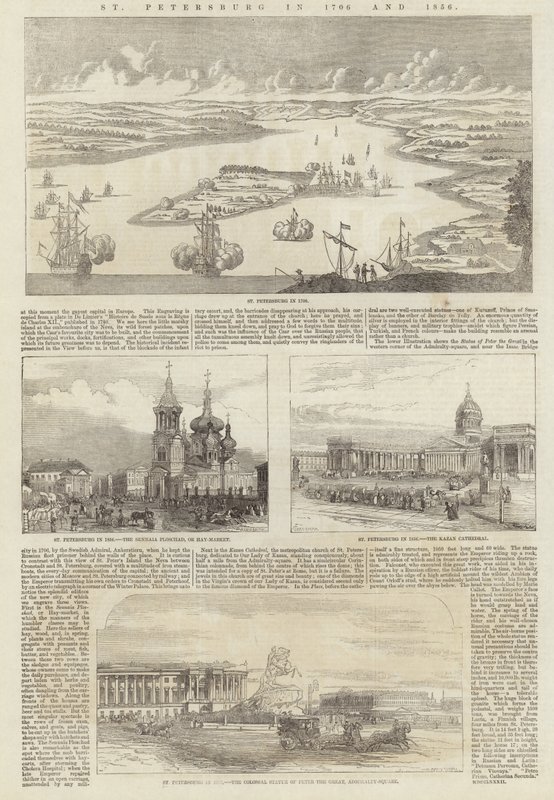 Petersburg w latach 1706 i 1856 autorstwa English School