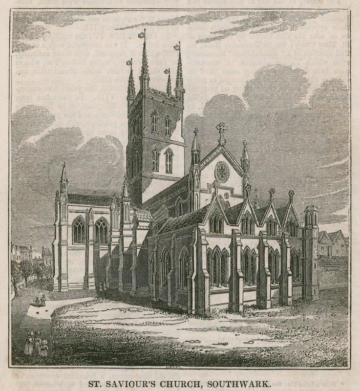 Kościół St Saviors, Southwark, Surrey autorstwa English School