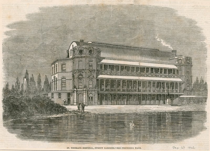 Szpital St Thomass, Surrey Gardens, Londyn autorstwa English School