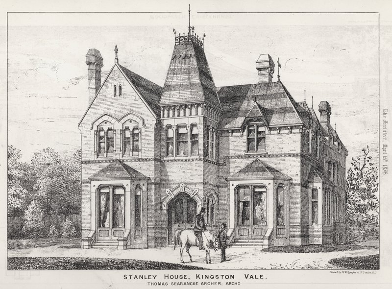 Stanley House, Kingston Vale (grawerowanie) autorstwa English School