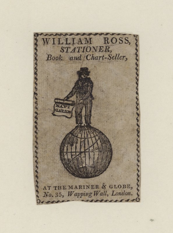 Papeteria, William Ross, karta handlowa autorstwa English School