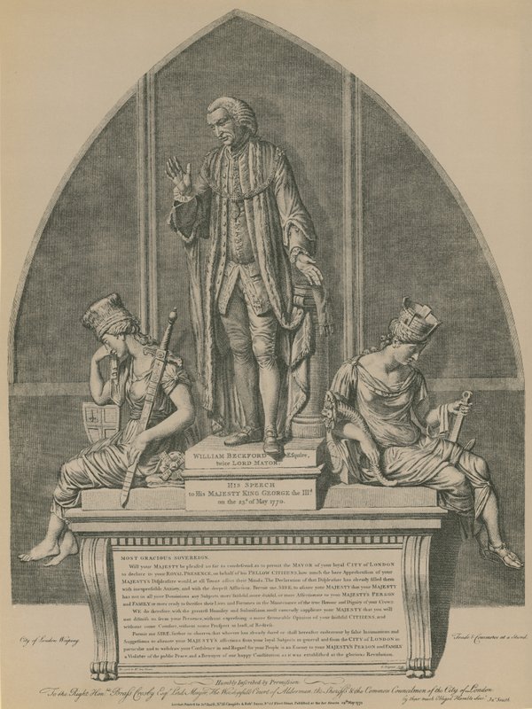 Pomnik Williama Beckforda w Guildhall, Londyn autorstwa English School