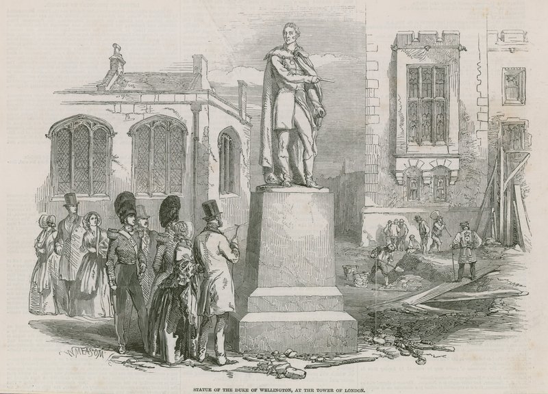 Statua księcia Wellington w Tower of London autorstwa English School