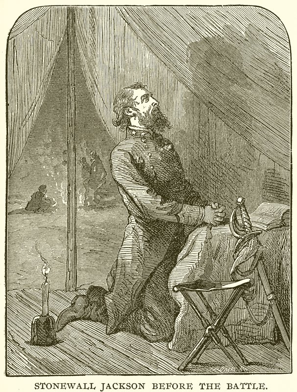 Stonewall Jackson przed bitwą autorstwa English School