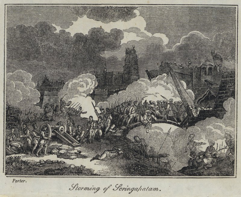 Szturmowanie Seringapatam (grawerowanie) autorstwa English School
