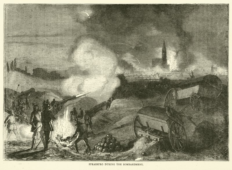 Strasburg podczas bombardowania, wrzesień 1870 autorstwa English School