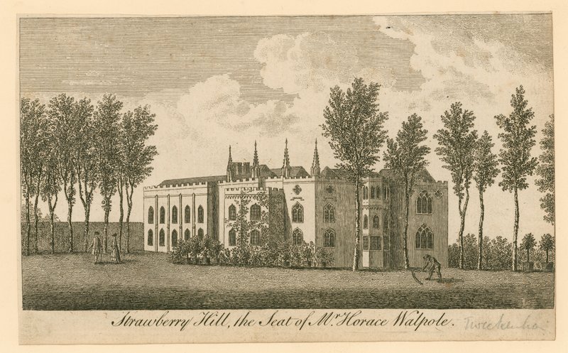 Strawberry Hill, Twickenham, Londyn; siedziba pana Horace Walpole autorstwa English School