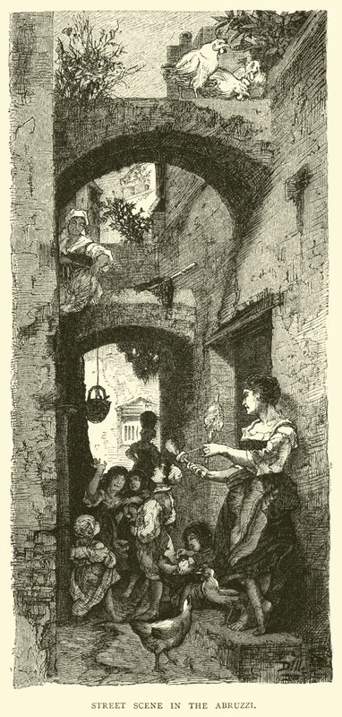 Scena uliczna w Abruzji autorstwa English School