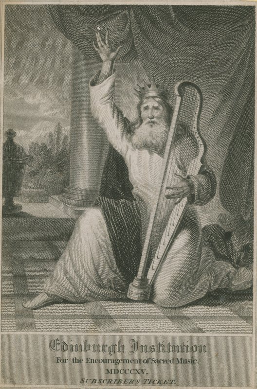 Bilet abonencki do Edynburskiego Instytutu Zachęty do Muzyki Sakralnej, 1815 autorstwa English School