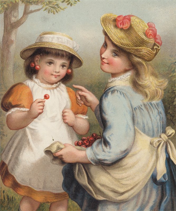 Letnie kolczyki (chromolitho) autorstwa English School