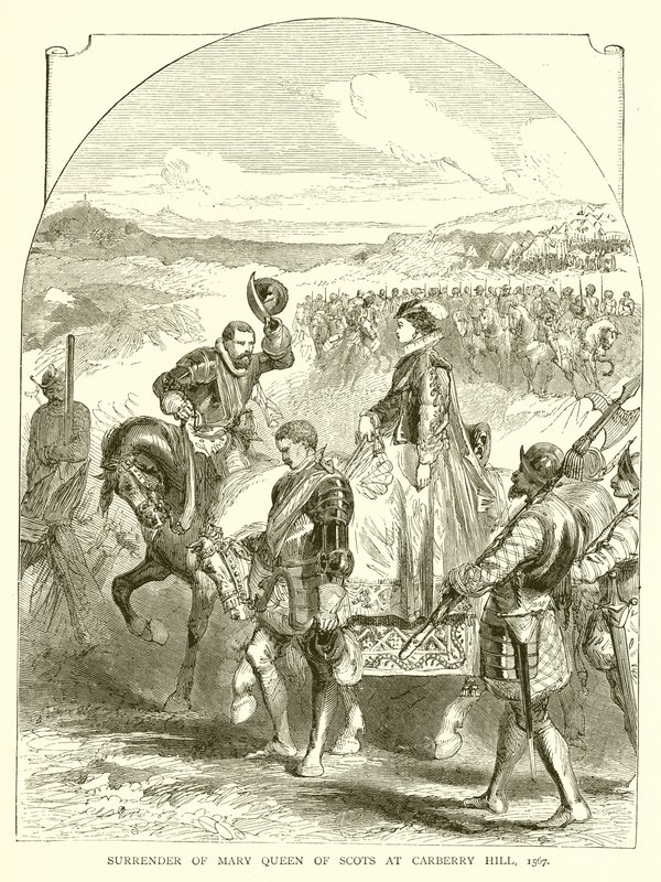 Kapitulacja Mary Queen of Scots w Carberry Hill, 1567 autorstwa English School