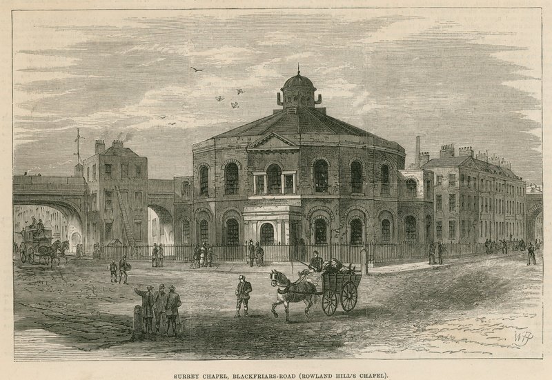 Surrey Chapel, Blackfriars Road, Southwark (Kaplica Rowland Hills) autorstwa English School