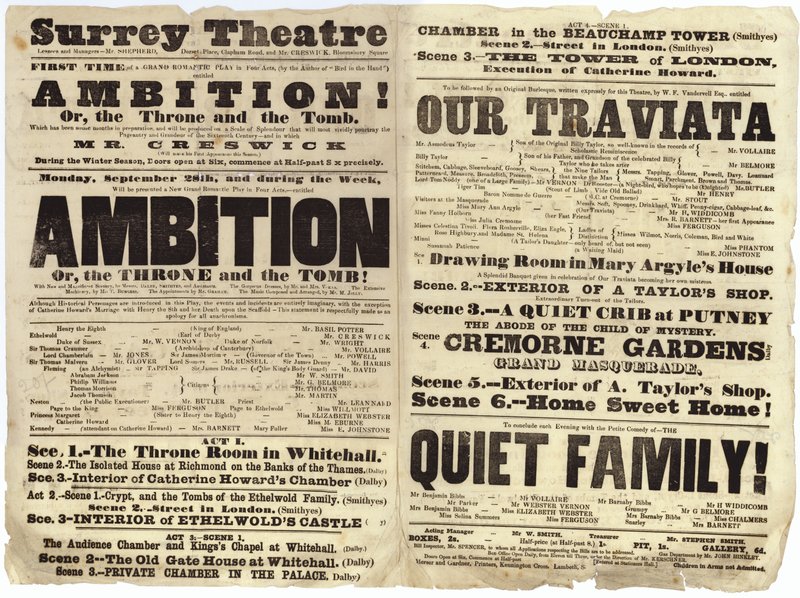 Afisz teatralny Surrey autorstwa English School