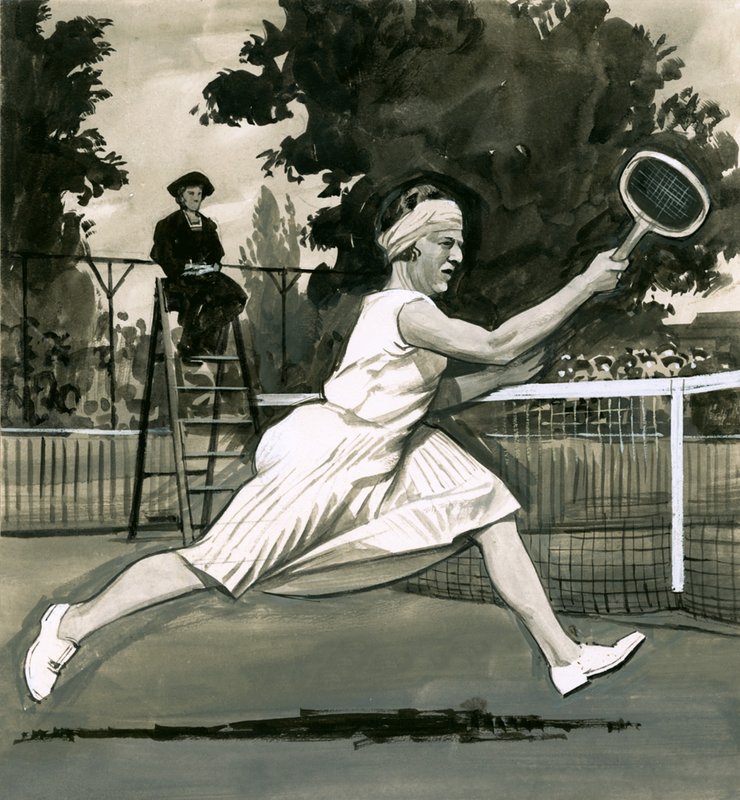 Suzanne Lenglen, mistrzyni singli kobiet autorstwa English School