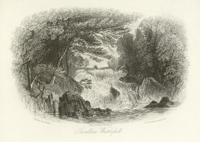 Swallow Waterfall, niedaleko Betws-y-Coed, Północna Walia autorstwa English School