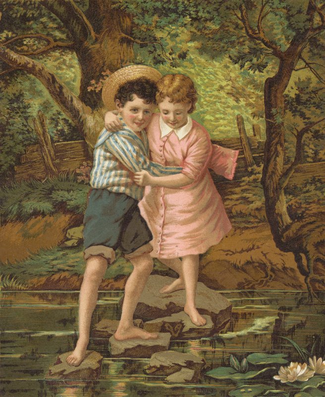 Sweethearts (chromolitho) autorstwa English School