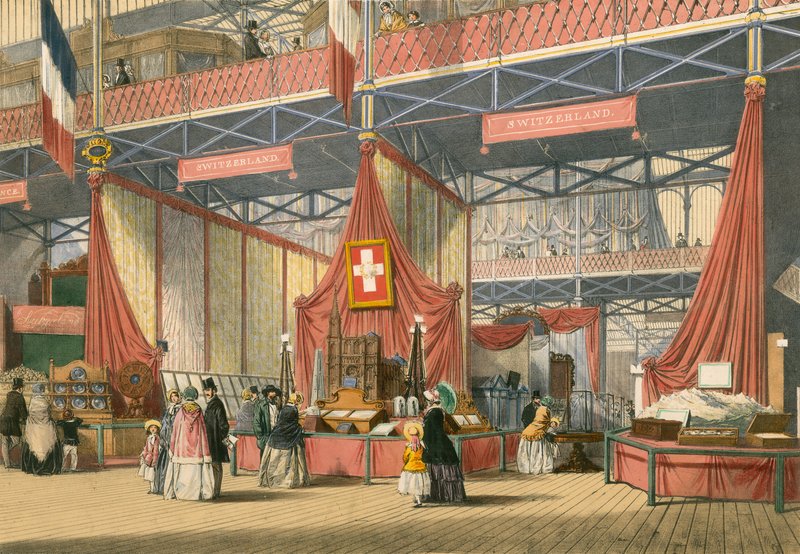 Sekcja szwajcarska Wielkiej Wystawy 1851 autorstwa English School