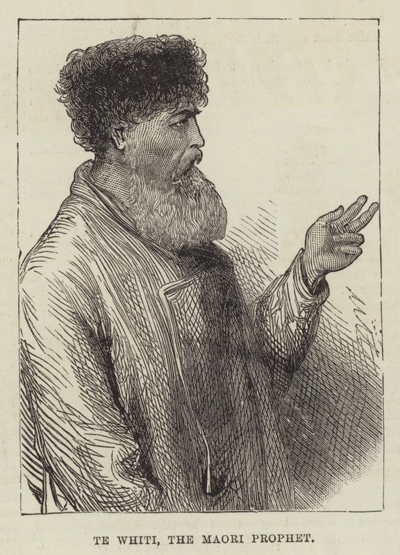 Te Whiti, maoryski prorok (rycina) autorstwa English School
