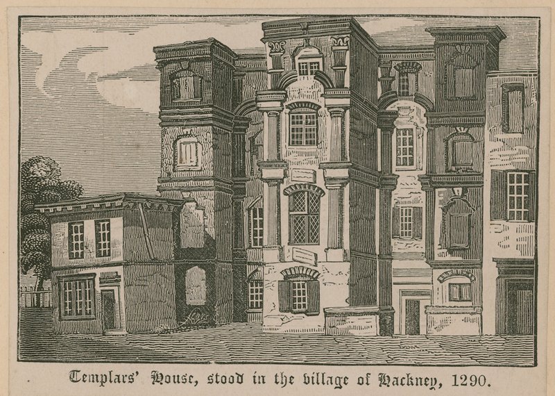 Dom Templariuszy, stał we wsi Hackney, 1290 autorstwa English School