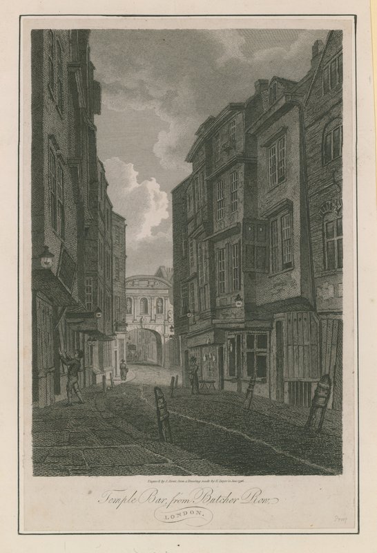 Temple Bar z Butcher Row autorstwa English School