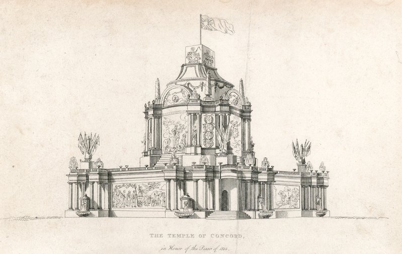 Świątynia Zgody dla Pokoju 1814 autorstwa English School