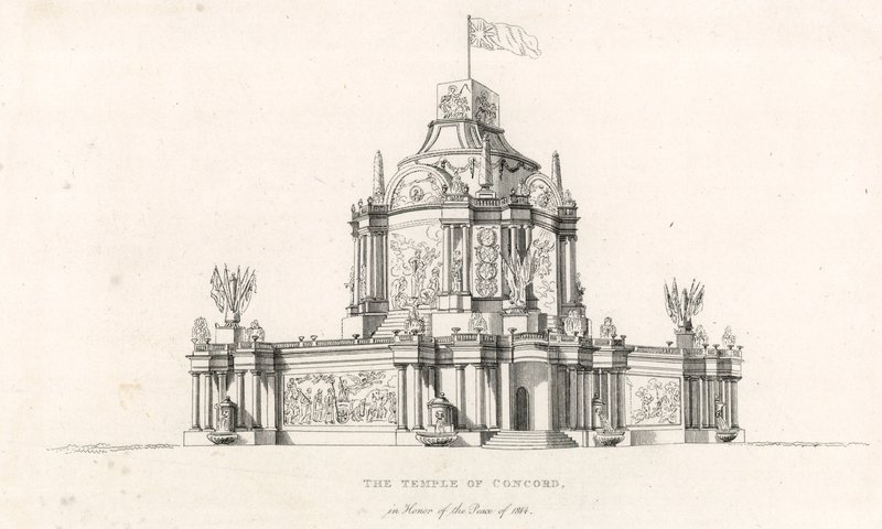 Świątynia Zgody dla uczczenia Pokoju 1814 r. autorstwa English School