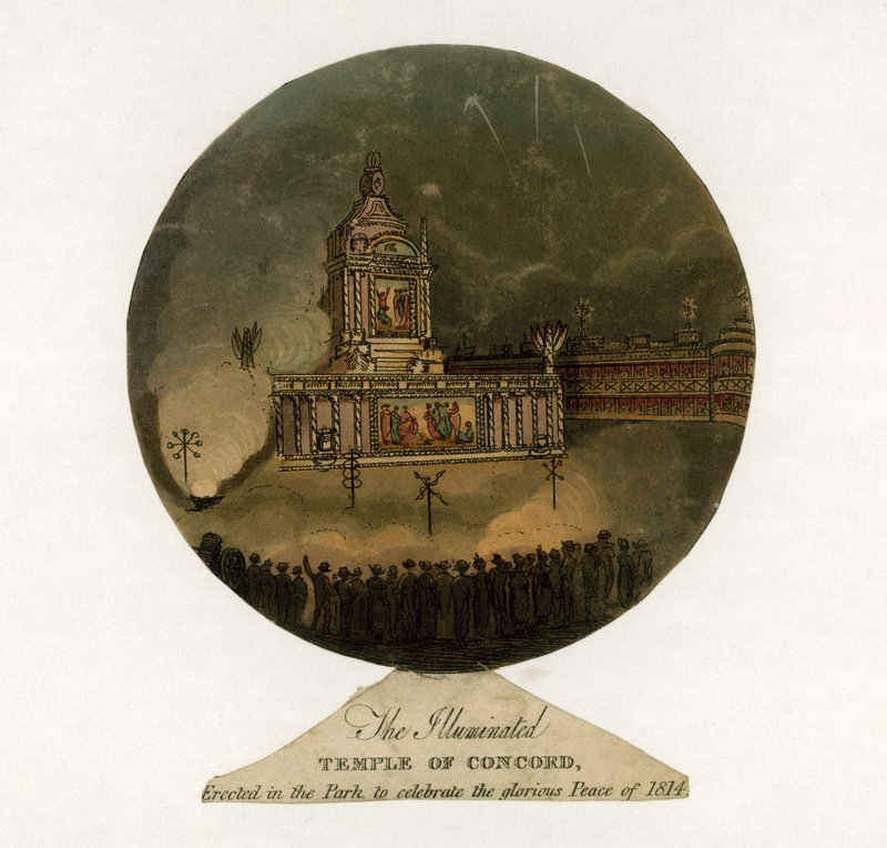 Świątynia Zgody dla uczczenia Pokoju 1814 r. autorstwa English School