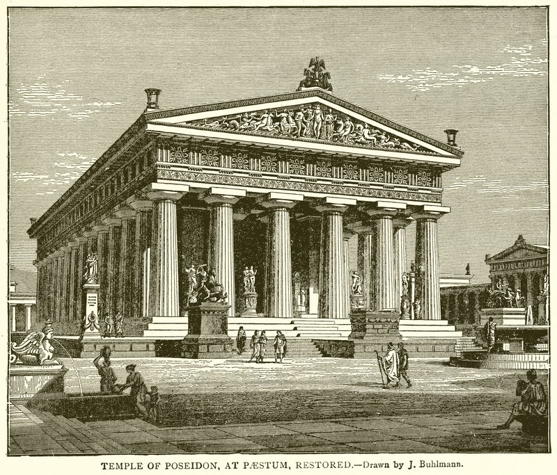 Świątynia Posejdona w Paestum, Odrestaurowana autorstwa English School