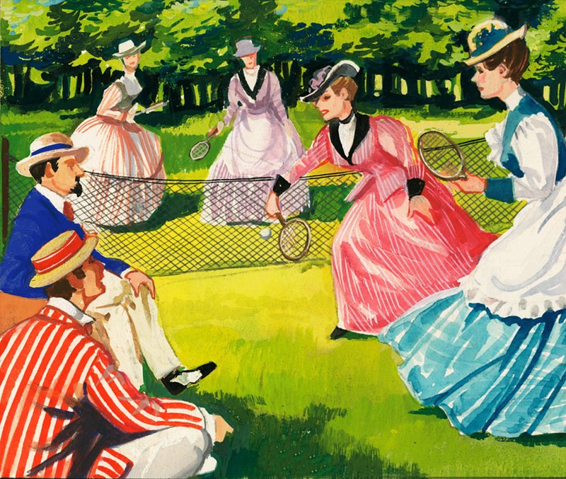 Tenis był zawsze popularny wśród kobiet autorstwa English School