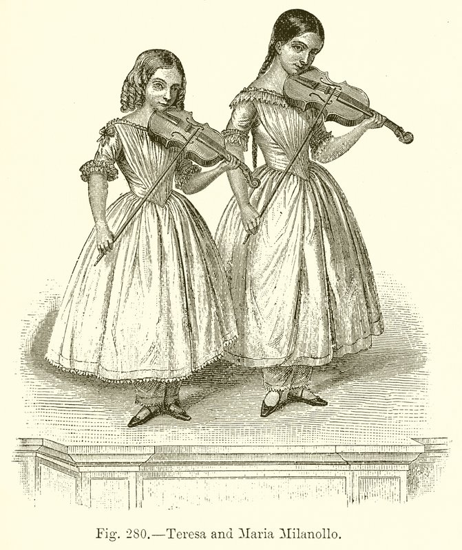 Teresa i Maria Milanollo autorstwa English School