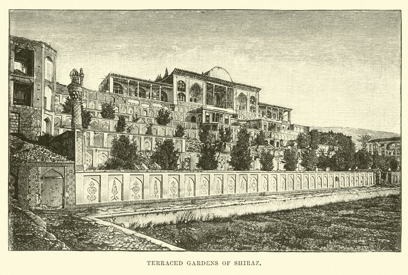 Tarasowe ogrody Shiraz autorstwa English School