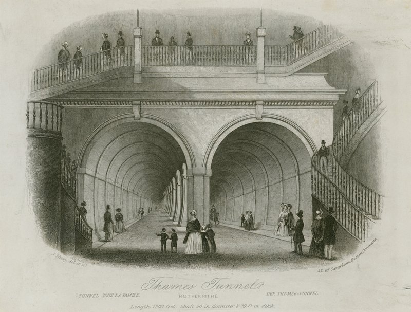 Tunel Tamizy, wejście do Rotherhithe autorstwa English School