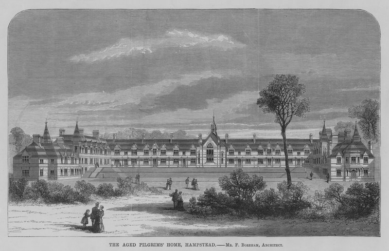 Dom Starych Pielgrzyma, Hampstead (rycina) autorstwa English School