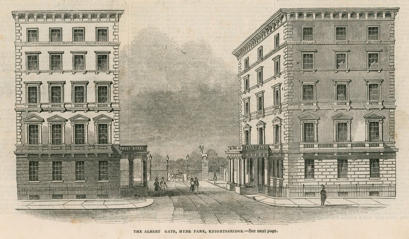 Albert Gate, Hyde Park, Knightsbridge autorstwa English School