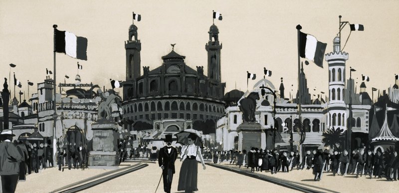 Algierska sekcja na Międzynarodowej Wystawie w Paryżu w 1900 r. autorstwa English School