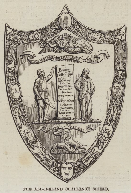 Tarcza Wyzwania All-Irlandia (grawerowanie) autorstwa English School