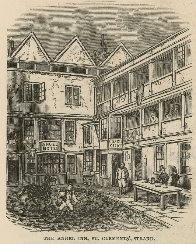 The Angel Inn, St Clements, Strand, Londyn autorstwa English School