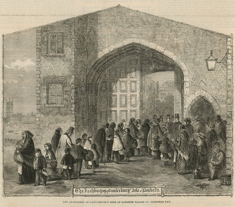 Arcybiskup Canterburys Dole w Pałacu Lambeth w Boże Narodzenie autorstwa English School
