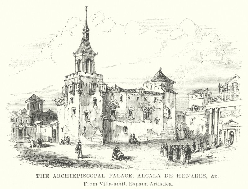 Pałac Arcybiskupi, Alcala de Henares itp. (rycina) autorstwa English School