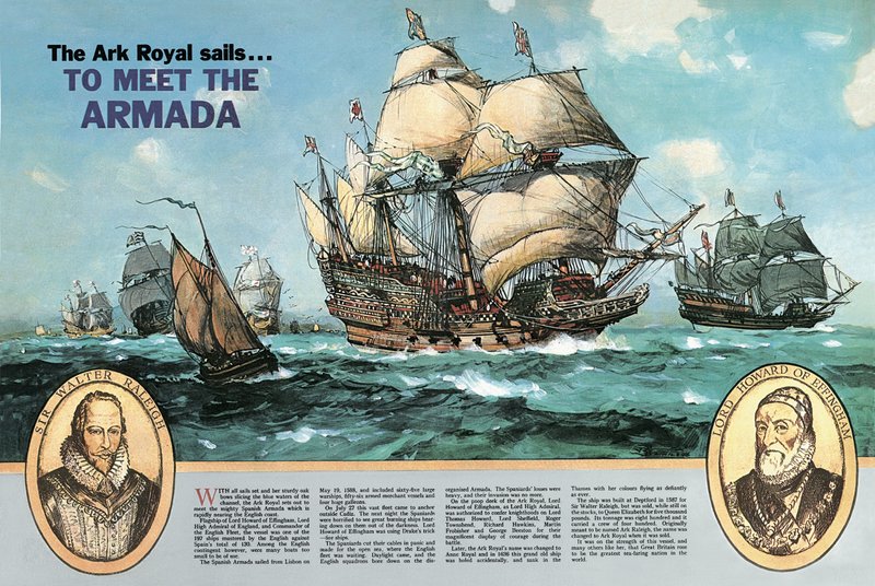 Ark Royal płynie na spotkanie z Armadą autorstwa English School