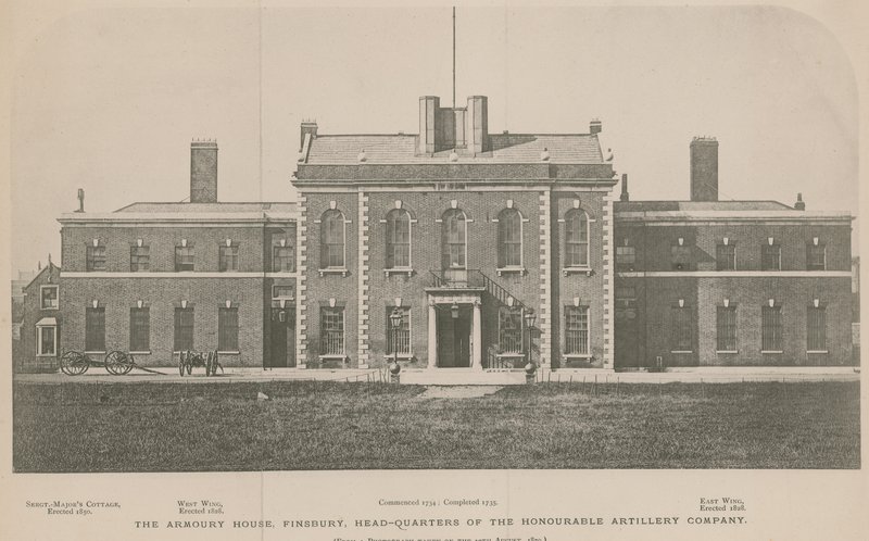 Armory House, Finsbury, siedziba Honorowej Kompanii Artylerii autorstwa English School
