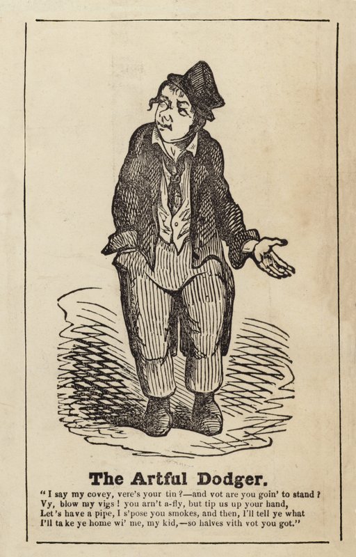 Pomysłowy Dodger z Oliver Twist autorstwa English School