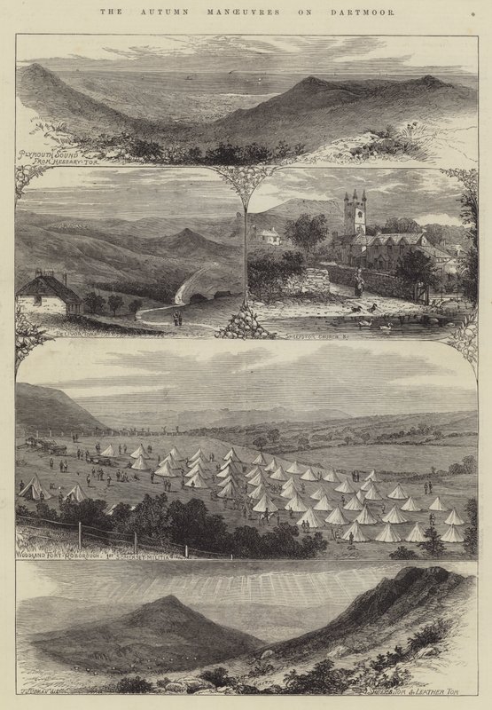 Jesienne Manewry na Dartmoor (rycina) autorstwa English School