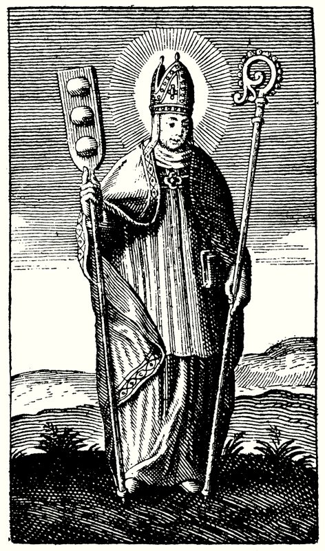 Święty Piekarzy, St Honore (rycina) autorstwa English School