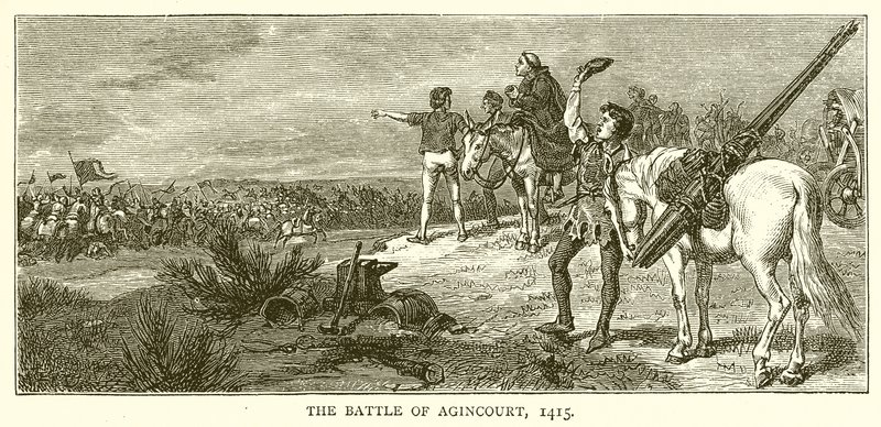 Bitwa pod Agincourt, 1415 autorstwa English School