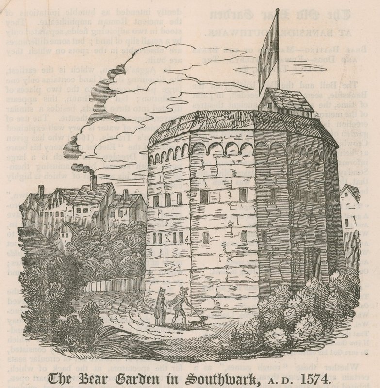 Ogród Niedźwiedzia w Southwark, Londyn, AD 1574 autorstwa English School