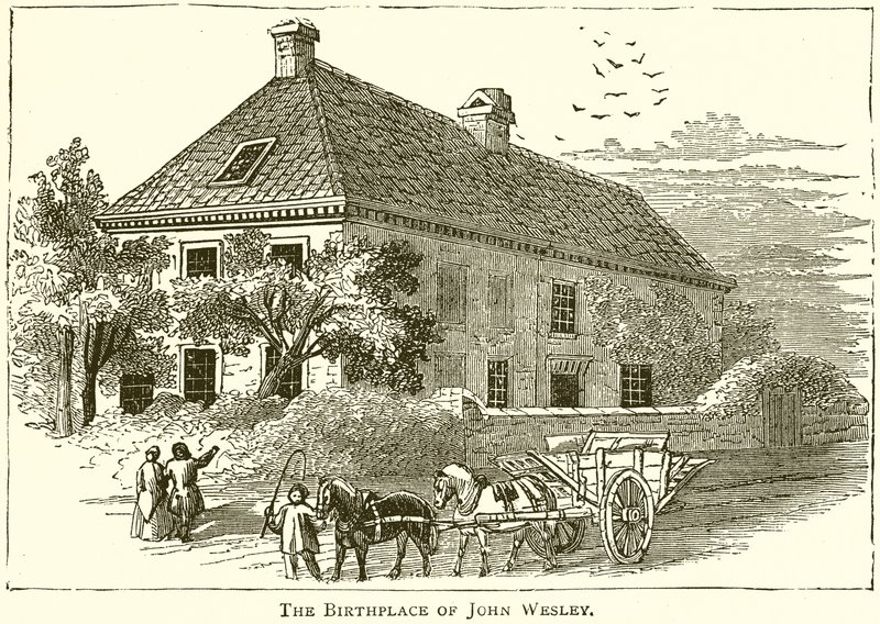 Miejsce urodzenia Johna Wesleya autorstwa English School