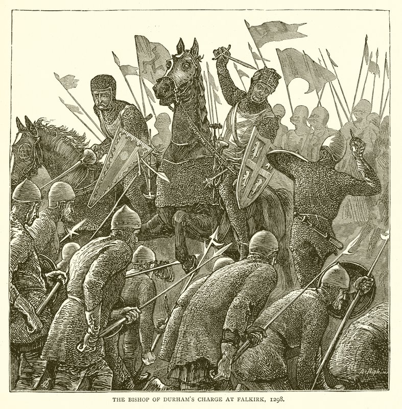 Biskup Durhams Charge w Falkirk, 1298 autorstwa English School