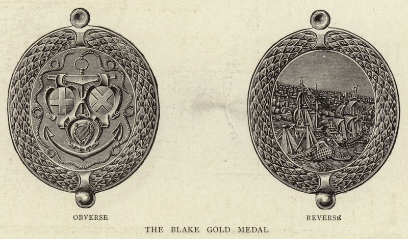Czarny Złoty Medal (grawerowanie) autorstwa English School
