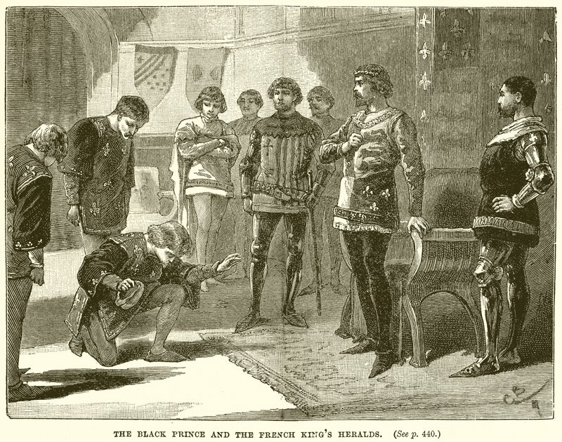 Czarny książę i heroldowie królów francuskich autorstwa English School
